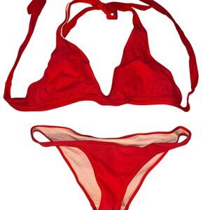 eres red coral two piece bikini size 6 bottom/8 top resort cruise  Holiday